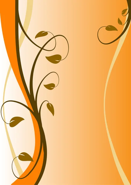 抽象的なオレンジ花の背景 — ストックベクタ