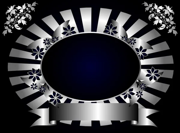 銀および青花の抽象的な背景 — ストックベクタ