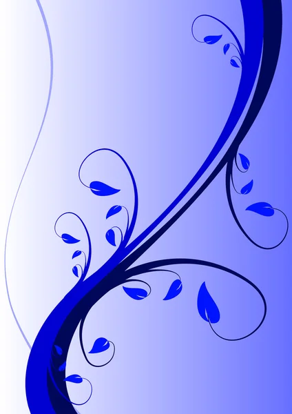 抽象的蓝色花卉背景 — 图库矢量图片