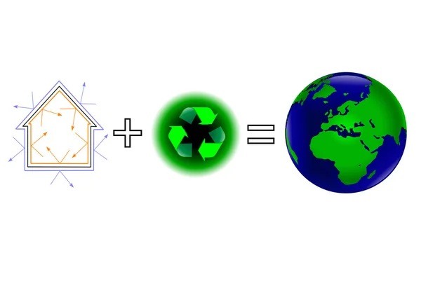 Küresel ısınma bir vektör çizim — Stok Vektör