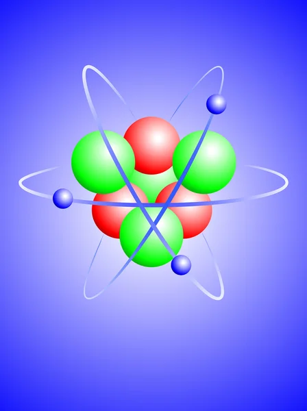 A vector illustration of a lithium atom — Stock Vector