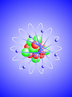 bir azot atomu bir vektör çizim