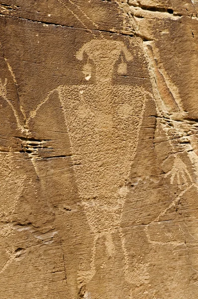 Petroglyph harcos — Stock Fotó