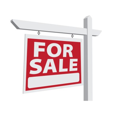 For Sale Vector Real Estate Sign Ready For Your Own Message. clipart