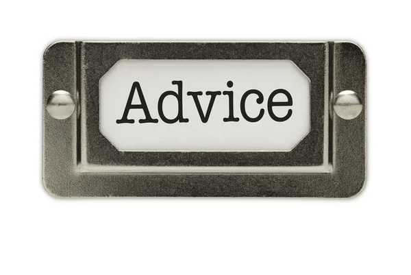 Advice File Drawer Label — Stock Photo, Image