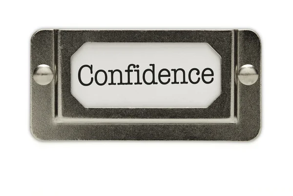 Confidence File Drawer Label — Stock Photo, Image
