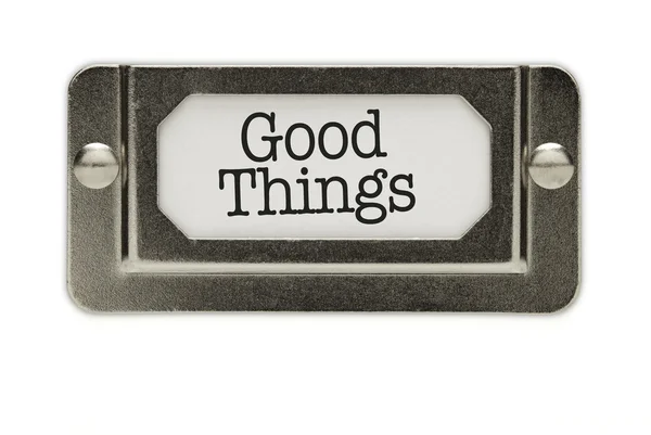 Good Things File Drawer Label — Stock Photo, Image