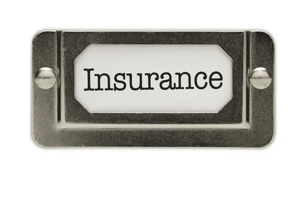 Etiqueta de cajón de archivo de seguro — Foto de Stock