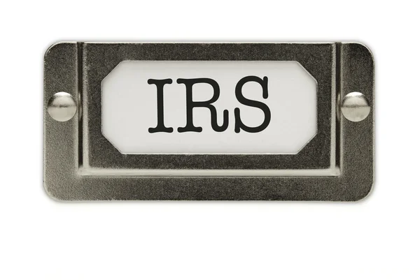 Etiqueta de cajón de archivo del IRS — Stockfoto