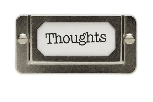Tag da gaveta do arquivo dos pensamentos — Fotografia de Stock