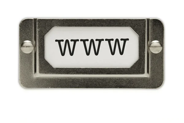 Etiqueta da gaveta do arquivo de Www — Fotografia de Stock