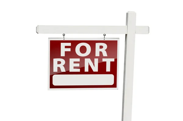 For Rent Real Estate Sign on White — Stock Photo, Image