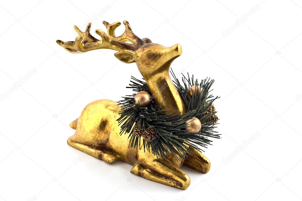 Golden reindeer ornament — Stock Photo © fotogal 4321475