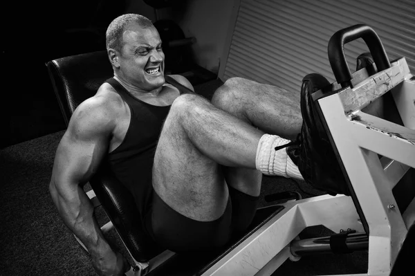 Treinamento de fisiculturista em ginásio — Fotografia de Stock