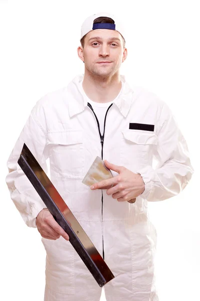 Portrait of a plasterer — Stock Photo, Image