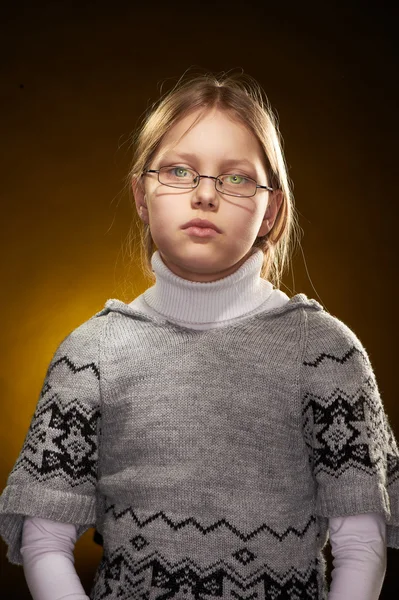 Üzgün Küçük Bir Kızın Portresi — Stok fotoğraf