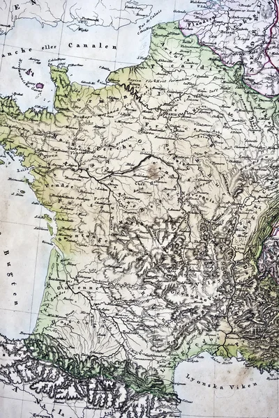 Eski Fransa Haritası — Stok fotoğraf