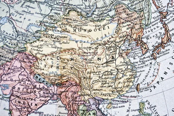 Kína ősi Térkép — Stock Fotó