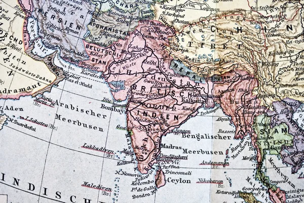 Antica mappa di India — Foto Stock