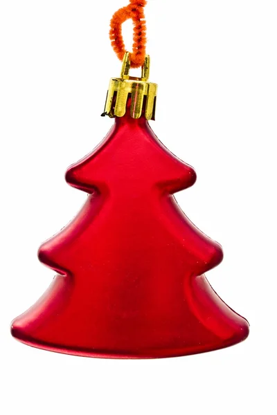 Κόκκινο δέντρο - χριστουγεννιάτικα διακοσμητικά παιχνίδια — Φωτογραφία Αρχείου