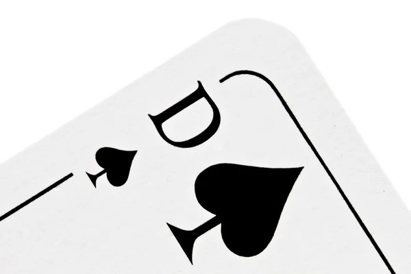 Queen of spades isolated on white — Stock Photo, Image