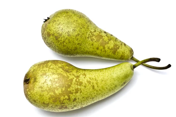 Green pears isolated on white — Stock Photo, Image