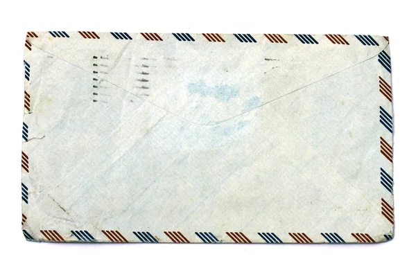 Eski zarf beyaz üzerine izole — Stok fotoğraf