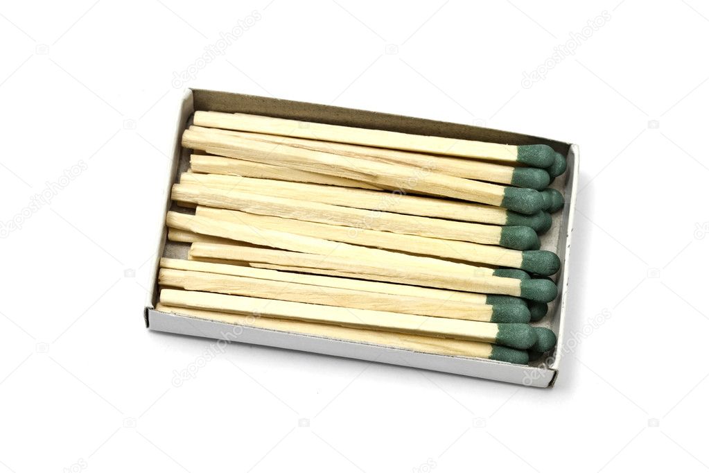 A box of matches isolated on white