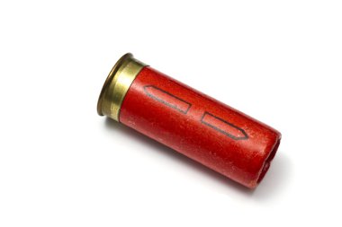 Shotgun bullet isolated on white clipart