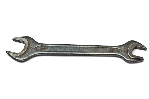 Uma velha chave isolada no branco — Fotografia de Stock