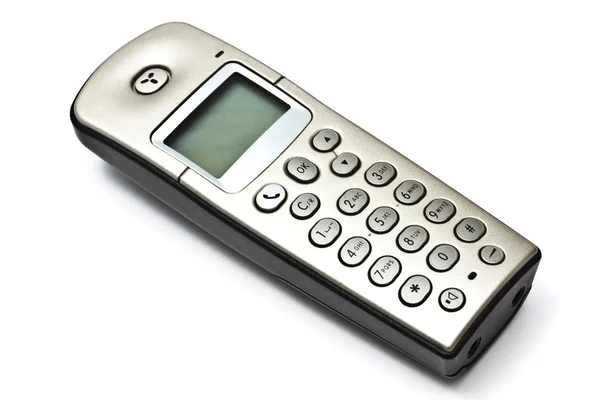 Бездротовий телефон ізольований на білому — стокове фото