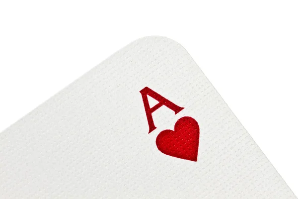 Ace of heart closeup — Stock Photo, Image