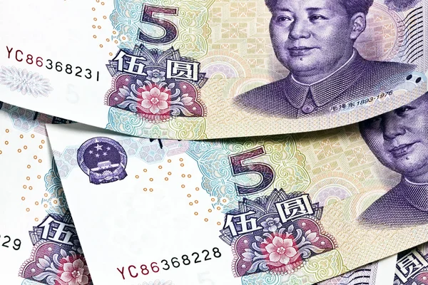 Pozadí čínských peněz — Stock fotografie