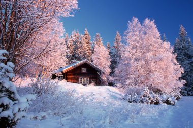 Winter landscape clipart