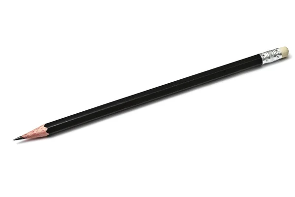 Černá tužka izolovaných na bílém — Stock fotografie