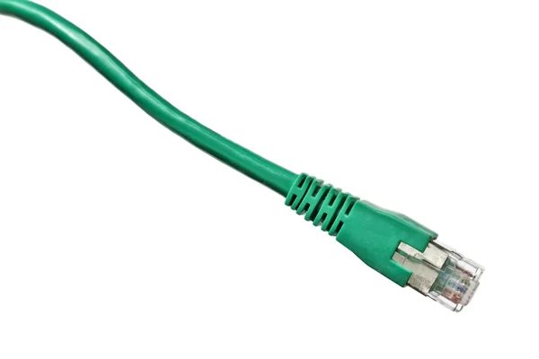Groene netwerk plug — Stockfoto