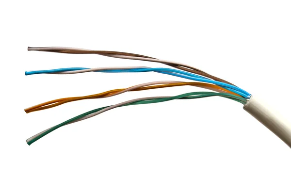 Kolorowe przewody elektryczne — Zdjęcie stockowe