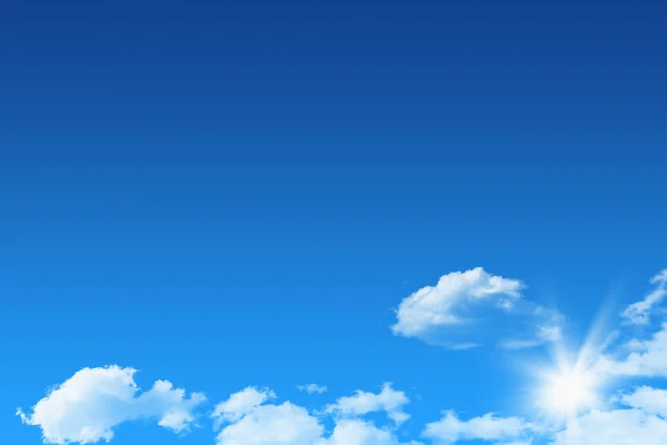 Błękitne niebo i biała chmura — Zdjęcie stockowe