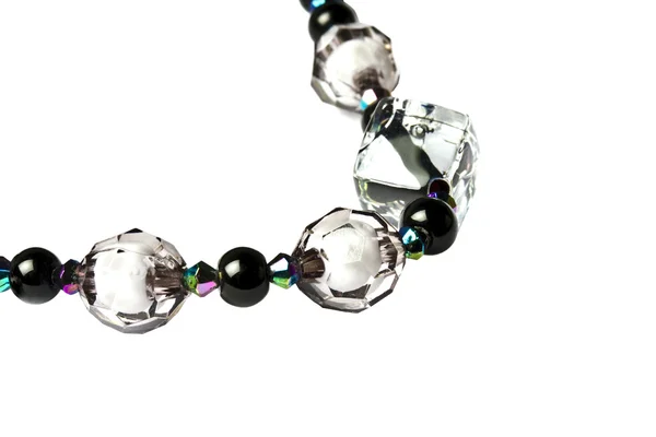 Perlenkette Nahaufnahme Auf Weißem Hintergrund — Stockfoto