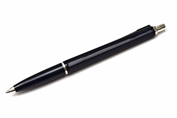 Black Ball Point Pen Isolated White Background — Stock Photo, Image
