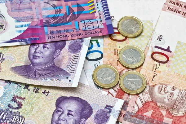 Different currencies background — Stock Photo, Image