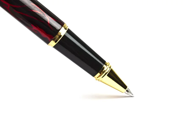 Ballpoint Pen writing on white background — Stock Photo, Image