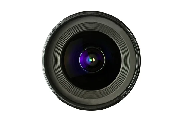 Objektiv Fotoaparátu Izolovaných Bílém Pozadí — Stock fotografie