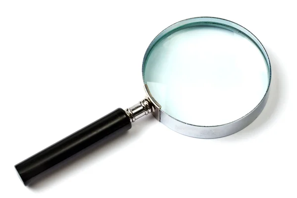Magnifying Glass White Background Closeup — Stock Photo, Image