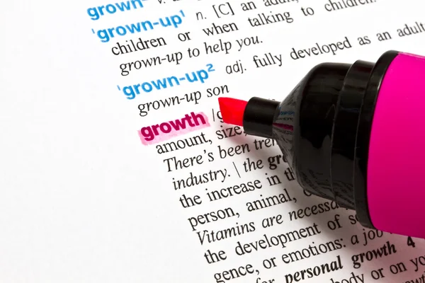 A palavra - Crescimento — Fotografia de Stock