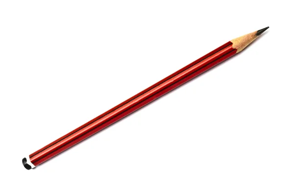 Червоний олівець ізольований на білому — стокове фото