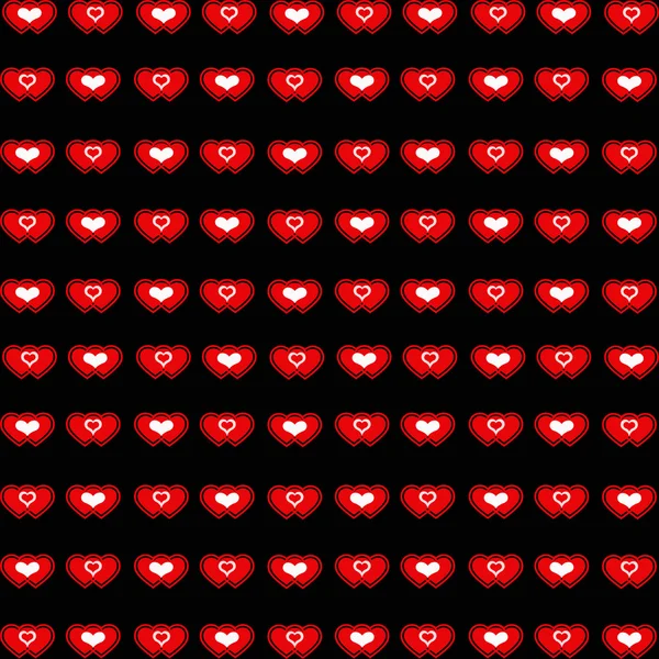 Precioso Patrón Corazón Rojo Sin Costuras Fondo San Valentín Abstracto — Foto de Stock