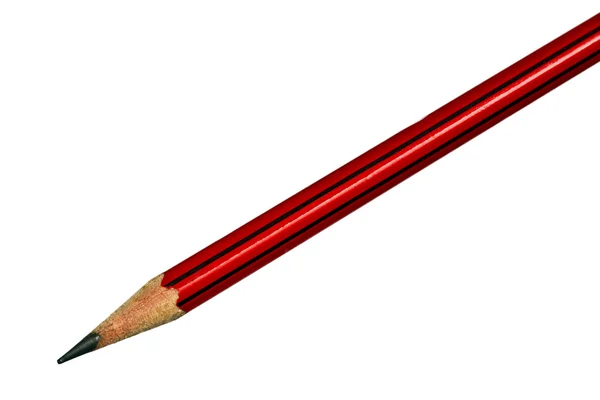 Beyaz Arkaplanda Izole Edilmiş Kırmızı Bir Kalem — Stok fotoğraf