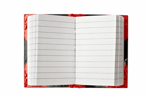 Opmerking Boek Met Blanco Bekleed Papier — Stockfoto