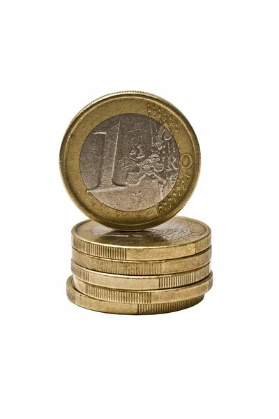 Monedas en euros —  Fotos de Stock